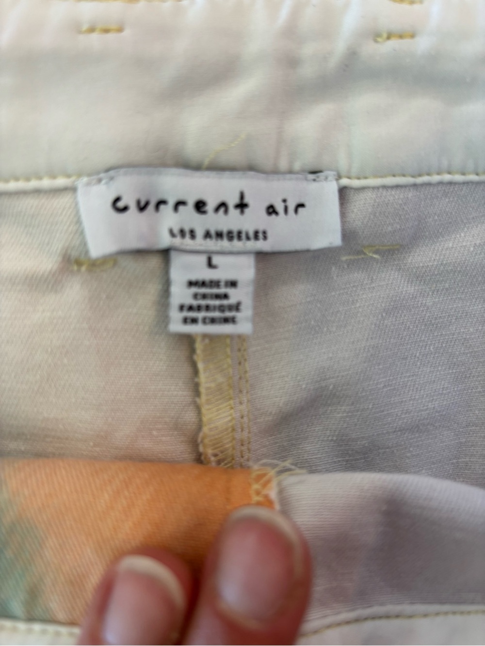 Curren Air Watercolor Pastel Wide leg pants Pockets Coastal Large - Picture 5 of 8